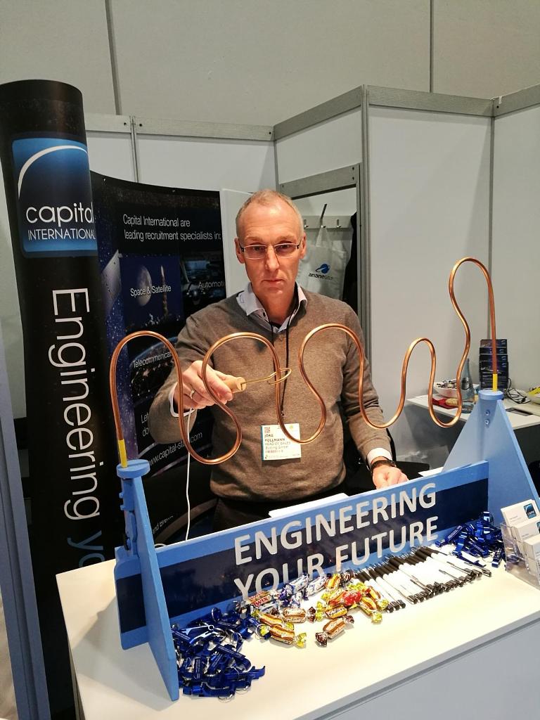 space and satellite recruitment stand at space tech expo